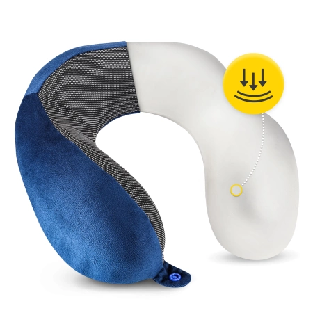 Patkó alakú utazópárna, sötétkék