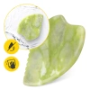 Barázdált Gua Sha kő természetes zöld jádéből