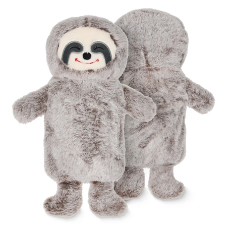 Plüss melegítőpalack lajhár mintás szövetborítással, 0,75 l