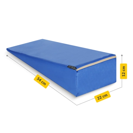 Háromszög alakú rehabilitációs ékpárna, kék