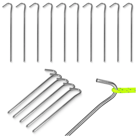 Acél sátorcövek, 10 db