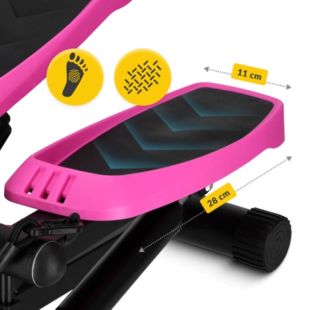 Expanderrel ellátott stepper, rózsaszín