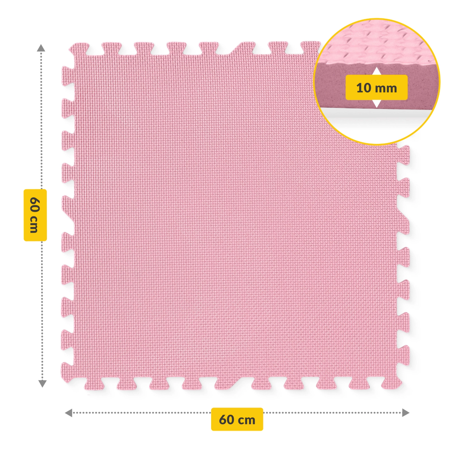 Set de 9 covorașe puzzle - „Pastel roz”