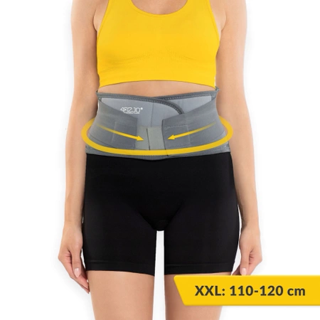 Ortopéd derékrögzítő, XXL, szürke