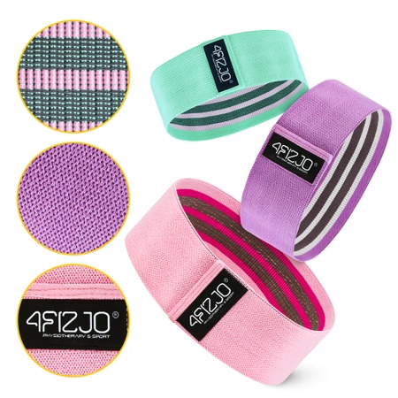 HIP BAND textil erősítő gumiszalag szett, 3 db