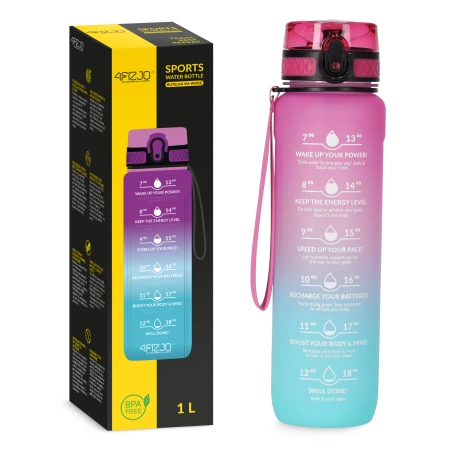 Gyermek kulacs, motivációs minta, 1 L, rózsaszín