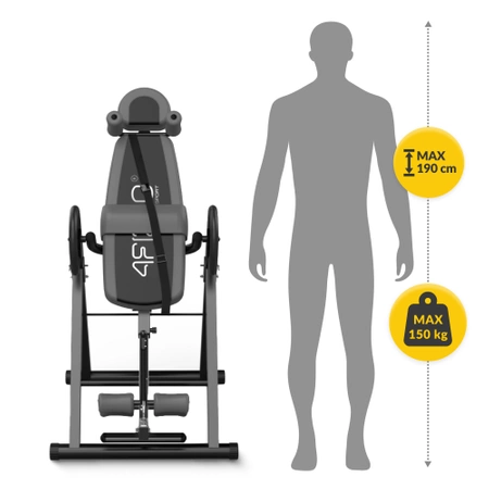 Gerincnyújtó inverziós pad, szürke