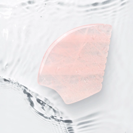 Barázdált Gua Sha kő természetes rózsakvarcból