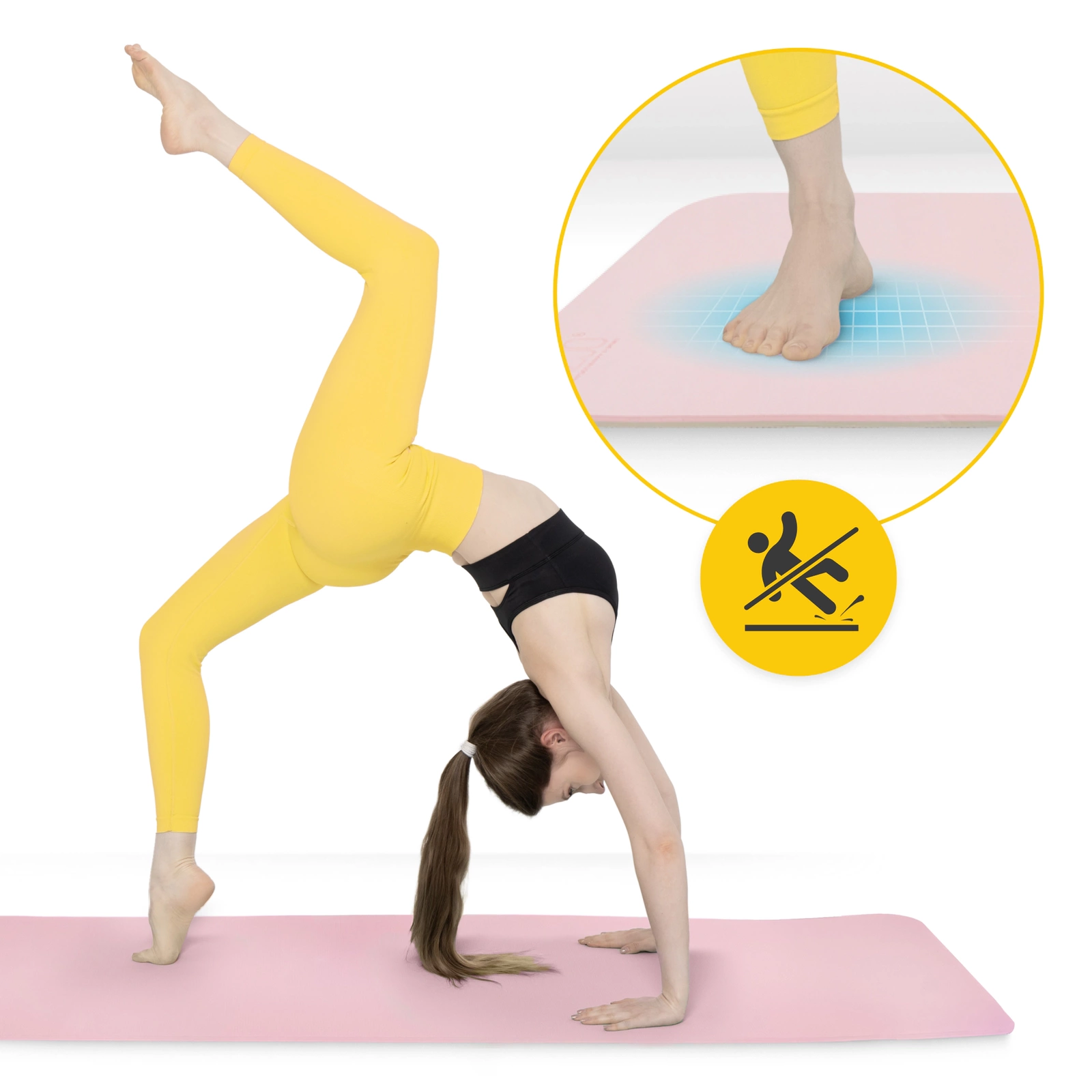mata do cwiczen antyposlizgowa profesjonalna joga pilates kauczukowa