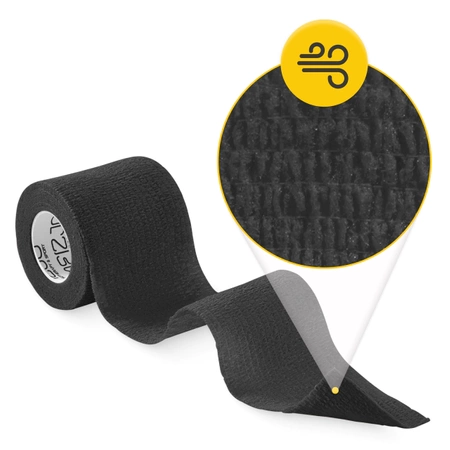 Összetapadó kötés, 4,5 m × 5 cm, fekete