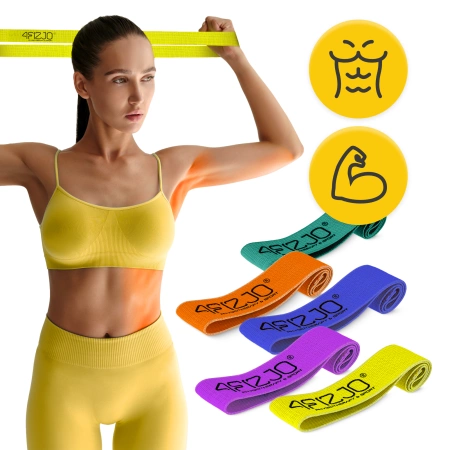FLEX BAND textil fitness gumiszalag szett, 5 db