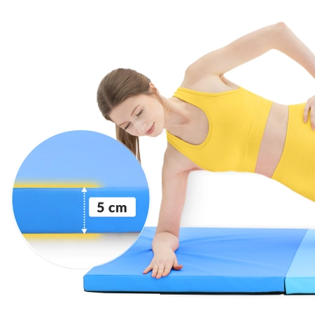 Összehajtható tornamatrac, kék