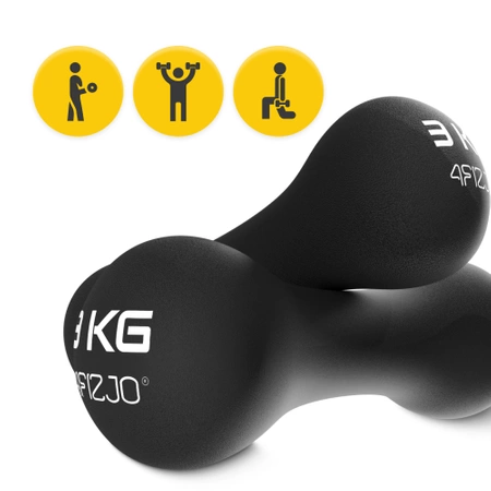 8-as alakú öntöttvas kézi súlyzó, 2 x 3 kg