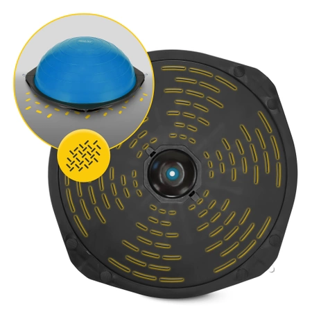 Gumiszalaggal ellátott egyensúlyozó félgömb, kék