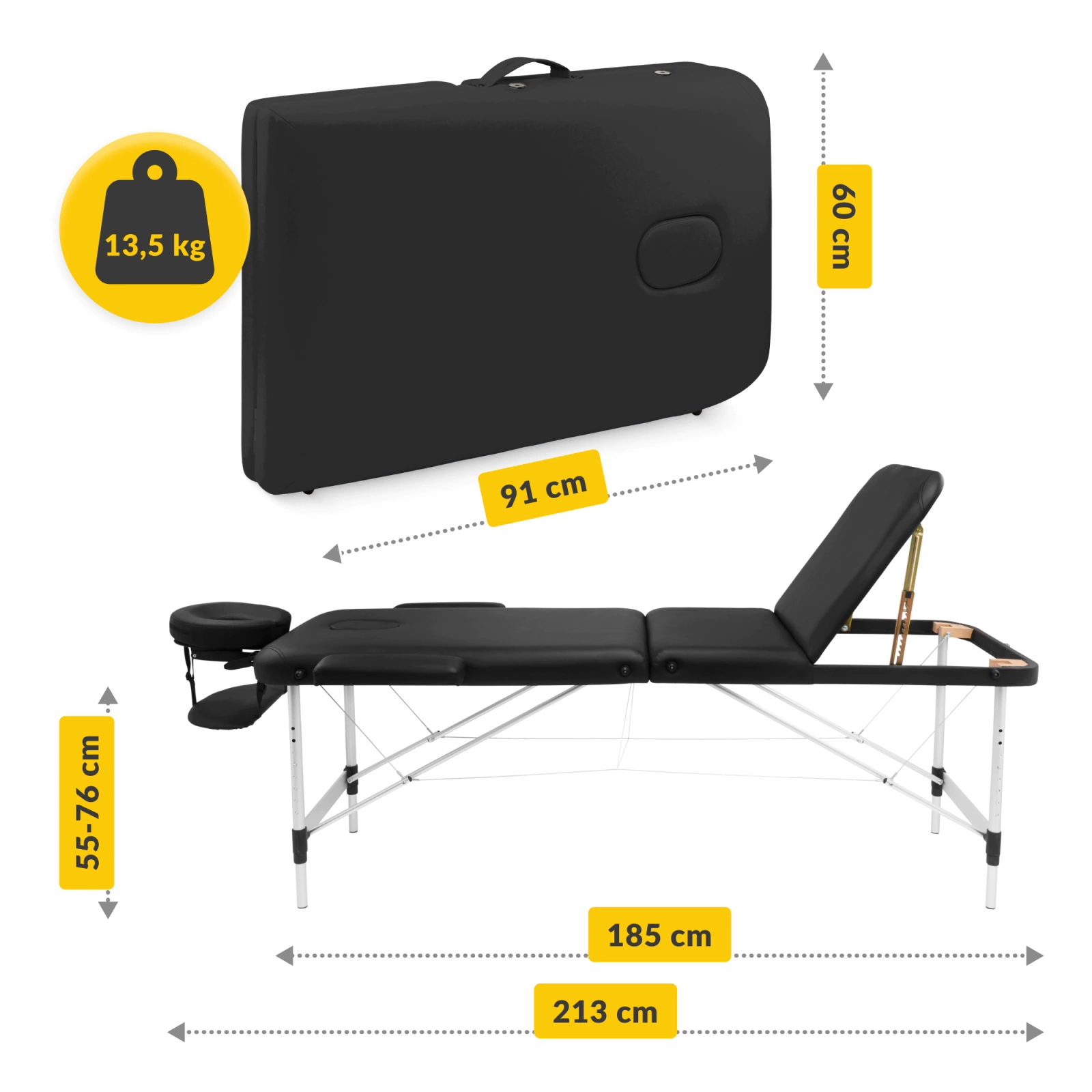 stol do masazu 4fizjo aluminiowy