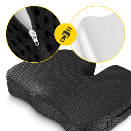 Ortopéd ülőpárna, fekete