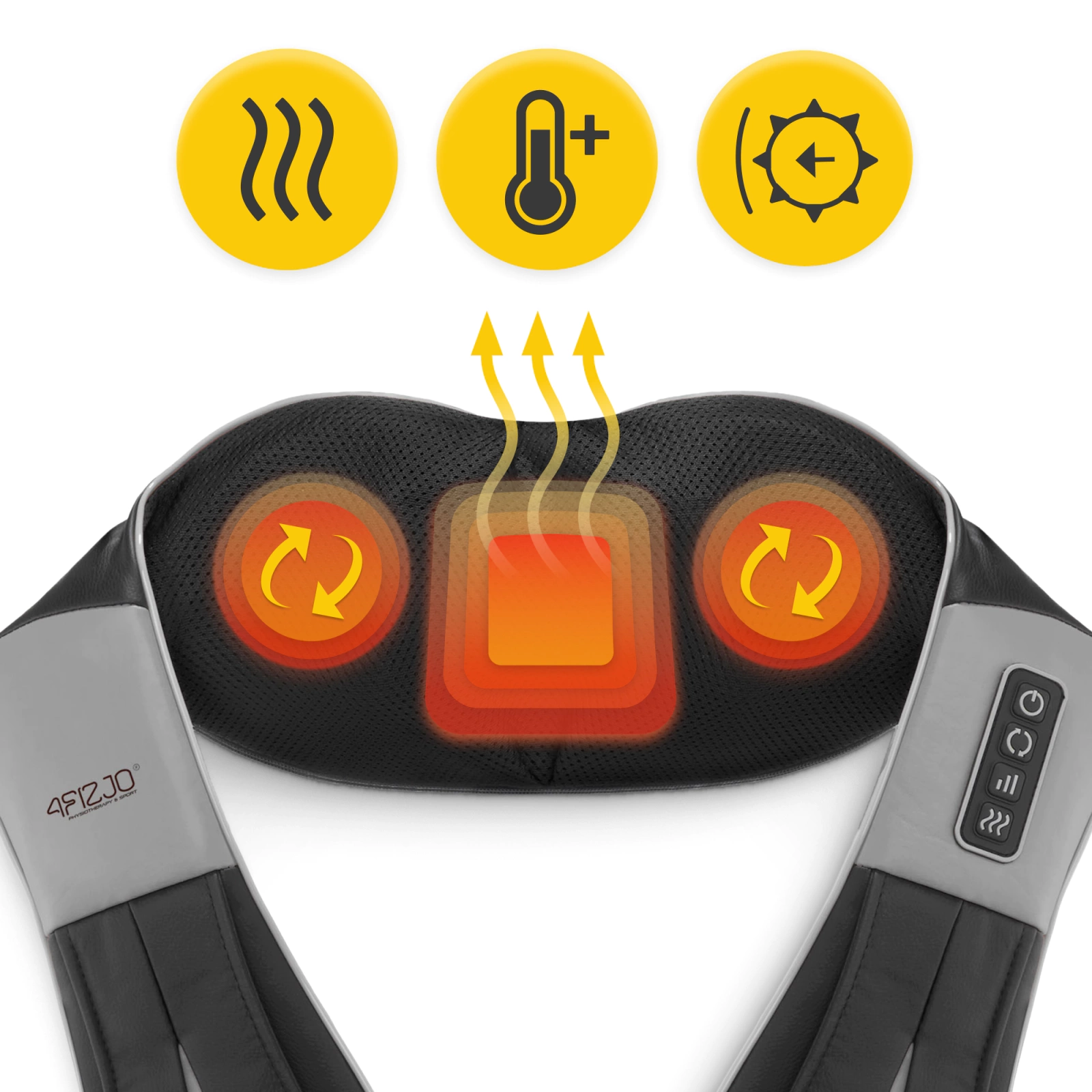 bezprzewodowy masazer pas masujacy kark ramiona plecy shiatsu ultra+