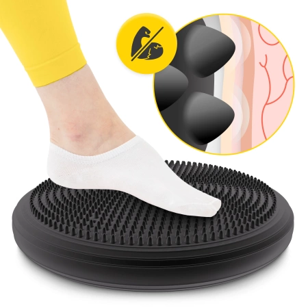 MED+ szenzomotoros párna, 33 cm, fekete