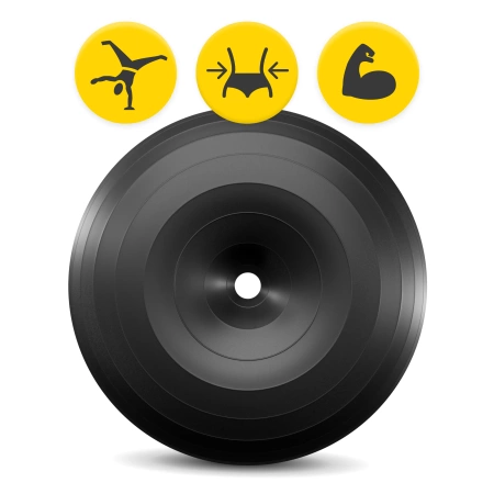 AIR BALL DONUT gimnasztikai labda, fekete