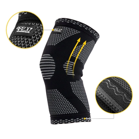 Rugalmas térdszorító, XL, szürke