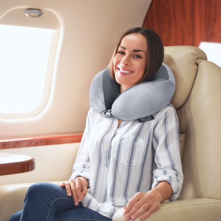 Patkó alakú utazópárna, szürke