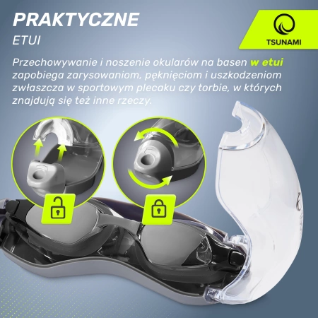 TSUNAMI úszószemüveg fekete