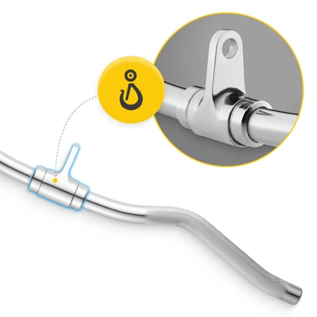 Hajlított forgatható fogantyú