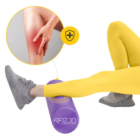 CARE+ bordázott masszázshenger, 45 cm, lila