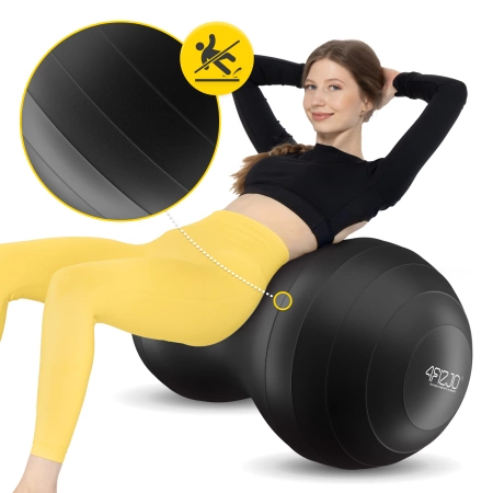 AIR BALL PEANUT gimnasztikai labda, fekete