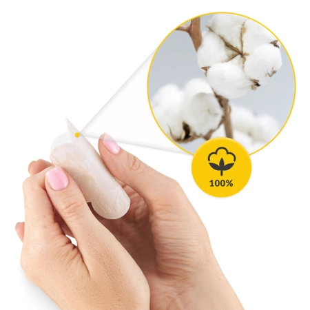 Pamut mellbimbó tapasz, virág mintás