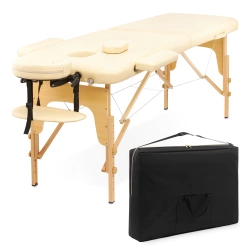 Fa masszázságy, 60 cm, bézs