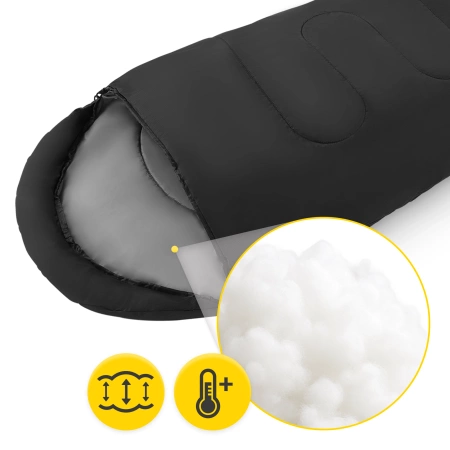 Mountain Goat STANDARD múmia fazonú hálózsák, fekete