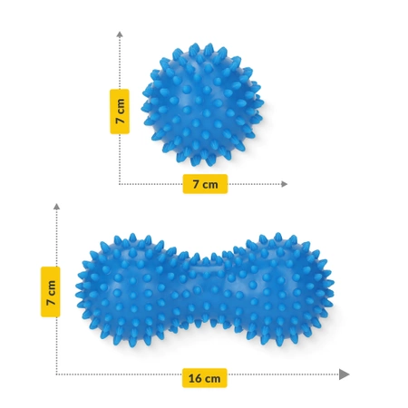 Szenzoros dupla masszázslabda, kék