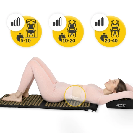 ERGO akupresszúrás matrac párnával, XL, fekete