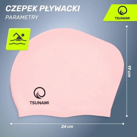 TSUNAMI unisex úszósapka, rózsaszín