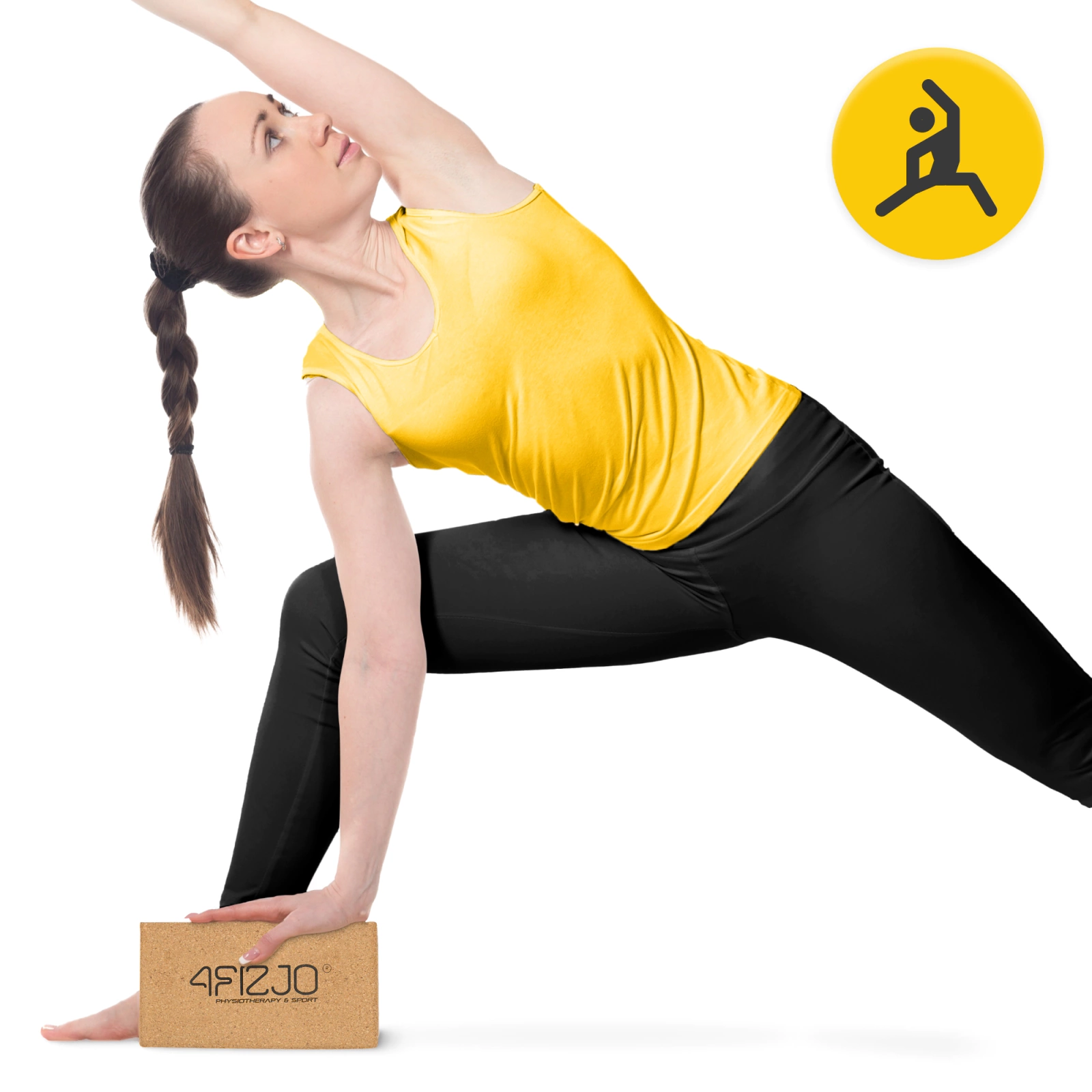 kostka do jogi pilatesu korkowa