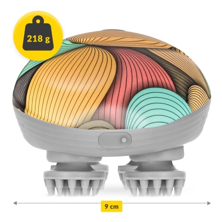 Vízálló, többszínű elektromos fejmasszírozó