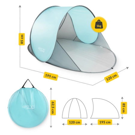 Önfelállító strandsátor, szürke
