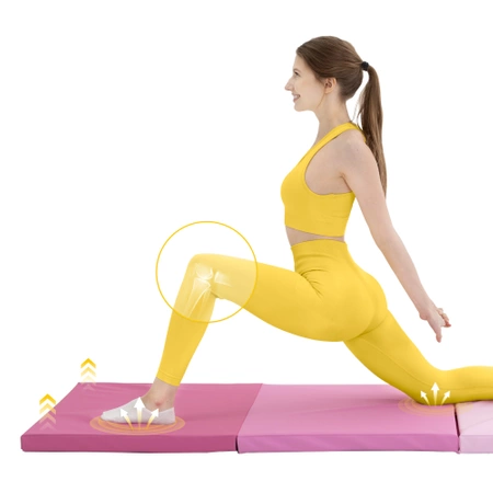 Összehajtható tornamatrac, rózsaszín