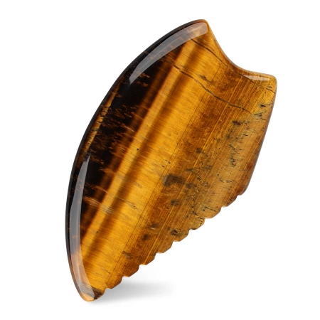 Barázdált Gua Sha kő természetes tigris szeme kvarcból