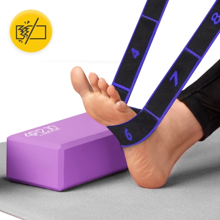 Fitness nyújtószalag, 90 cm, lila