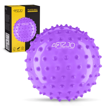 Tüskés rehabilitációs labda, 20 cm, lila