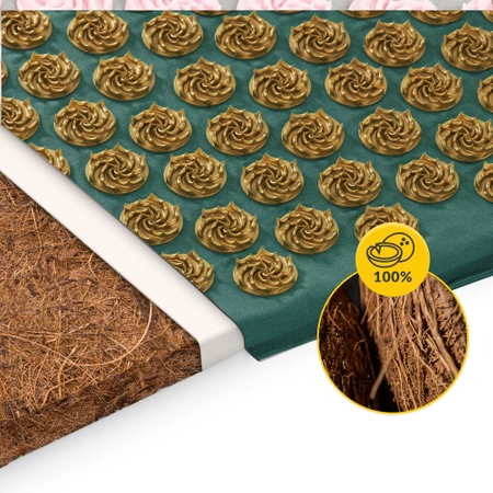 ECO akupresszúrás matrac hajdina- és töltettel, zöld