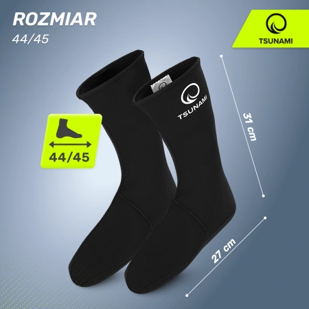 Neoprén zokni jégfürdőhöz, 44/45