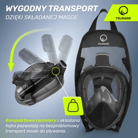 TSUNAMI teljes arcú búvármaszk, S/M