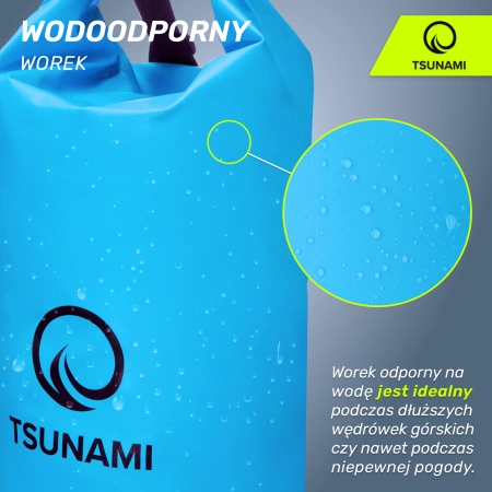 TSUNAMI vízálló zsák, 20 l, kék