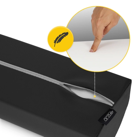 Félhenger párna, fekete