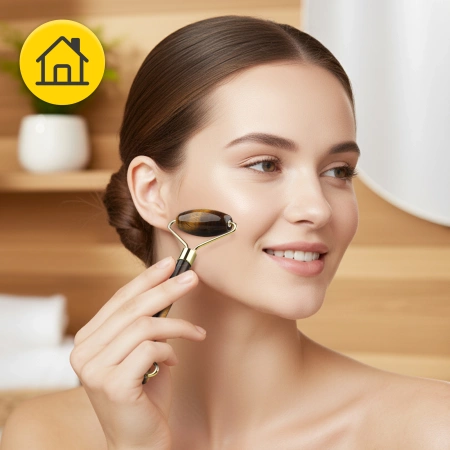 Természetes kvarc arcgörgő Tigris szeme