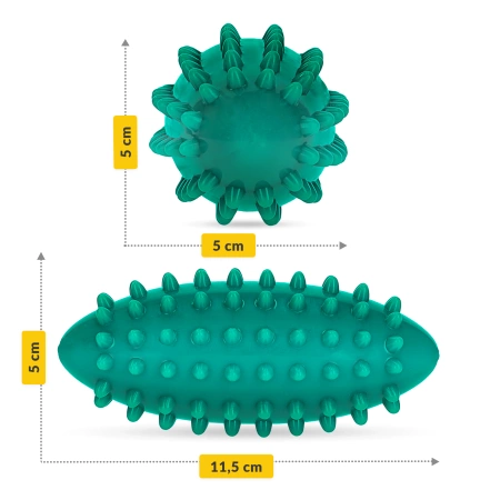 Bab alakú szenzoros masszázslabda, zöld