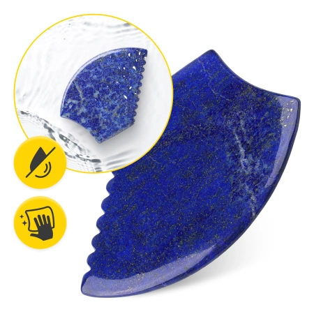 Barázdált Gua Sha kő természetes lazuritból